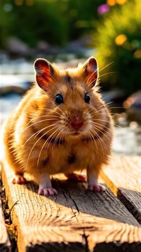 hamster crossing the single log bridge #hamster