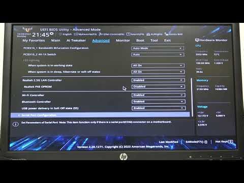 ASUS TUF B550: Manage HD Audio Controller Settings in BIOS