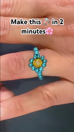 This Ring trick will shock you🌸 | Diy beaded flower ring | Simple ring DIY #Diy #genius #knot