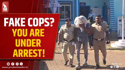 Fake Cops Held In Chain-Snatching Racket After a chase, Bicholim Police arrested Gulam Shiraz (Sangli) and Asadullah Afzal Ali Khan (Bidar, Karnataka) for allegedly being involved in multiple chain-snatching cases across Goa. The duo posed as police officers to cheat women of gold ornaments. Fake police ID cards, masks, stones, glass bangles and a suspected stolen motorcycle were seized #GoaPolice #ChainSnatching #CrimeAlert #BicholimPolice #PublicSafety #GoaNews #CrimeUpdate #FakePolice #Arrest