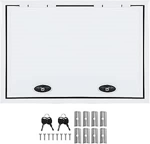 RV Baggage Door, Compartment Storage Doors with Dual Locks, RV Camper Multi Purpose Access Hatch, RV Replacement Parts and Accessories for RVs, Campers, Trailers, Xiuganpovyx4wek0h5