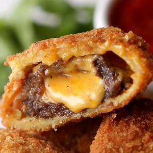 Cheeseburger Onion Rings Recipe by Tasty