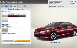 Build Your Own: 2013 Honda Accord Sedan Configurator Goes Live