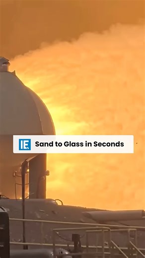 89K views · 338 reactions | Testing rocket boosters create extreme heat that turns sand into glass. | Interesting Engineering | Facebook