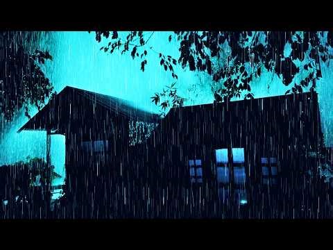 A Quiet Shelter Beneath the Storm 🌙 Rain and Thunder Drifting Slowly Across the Night