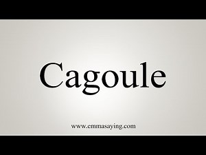 How To Say Cagoule