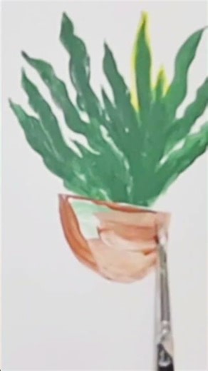 Simple stunning acrylic color snake plant painting for beginners, #art #creativeartistry #sehar