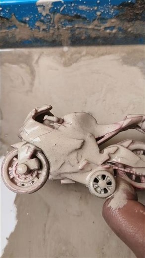 Cleaning the orange GP motorbike #shortvideo #shorts