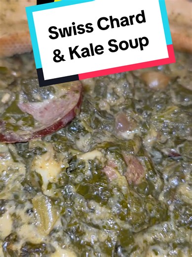 This is how I’m entering soup season 🍲🔥 Homemade Swiss Chard & Kale Soup loaded with: ✔ Cilantro rice ✔ Smoked sausage ✔ Potatoes, onions & garlic ✔ Creamy, flavorful broth ✔ Fresh homemade garlic bread Simple ingredients. BIG comfort. This one had the whole kitchen smelling crazy 😮‍💨 When you cook at home, you control the flavor 💪🏾🍲 #tastetheblessings #soupseason #soup #homecooking #homechef #fyp #learnontiktok #cooking Be honest—would you eat this?