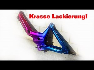 Mofa Lackierung mit Chromlack und Candy / Puch Maxi N