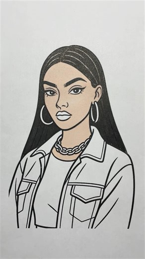 Coloring a Denim Jacket ✨#drawing #art #cute #artshorts