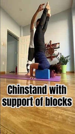 Learn how to do Chin stand with the support of the blocks | Adjustment | Alignment | Iyenger Yoga