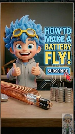 How To Make a Battery FLY! 🔋⚡️ (DIY MAGNET TRAIN)
