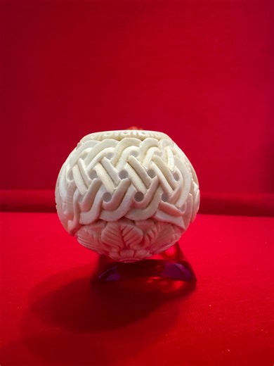 Eternal Knot H Ege Meerschaum Handmade Pipes, Vintage Block Meerschaum, Tobacco Pipe, Natural Meerschaum Pipes With Special Leather Box - Etsy