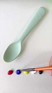 Color mixing / spoon | Acrylic Painting Techniques
