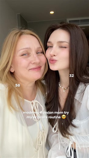 I made my 58 y.o. mom try my skincare… 🥺 #shorts #skincare #glowyskin #momanddaughter #kbeauty
