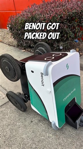 Film The Robots LA on Instagram: "Benoit the food delivery robot got packed out"