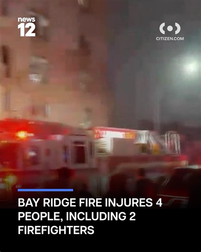 BAY RIDGE BLAZE: A fire at a multistory apartment building sent residents rushing out into the cold and left four people hurt, including two firefighters. - https://bit.ly/49JQvio | News 12 Brooklyn