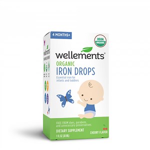 Organic Iron Drops Supplement For Babies & Toddlers | Wellements