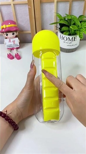 ✅ Smart water bottle for pills - Water Bottle Daily Pill Organizer ( # 2522 ) ‪@MaviGadgets‬