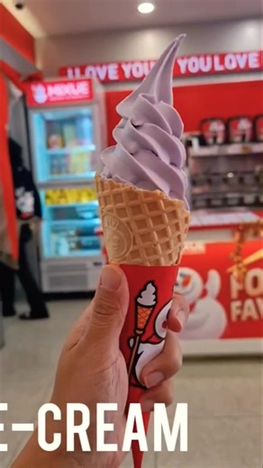 Mixue taro ice-cream perfect for hot weather while travelling to Melaka #icecream #dessert #melaka