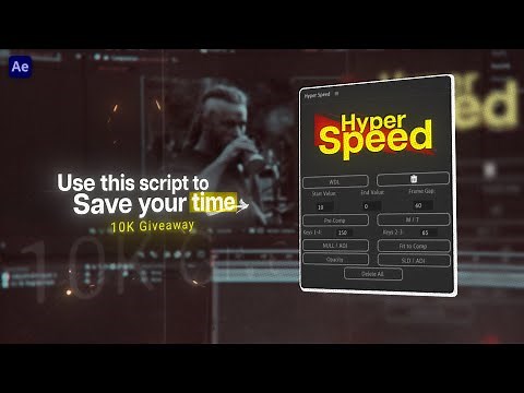 Stop wasting time edit faster with Hyper Speed | 10k After Effects Giveaway (Script, Overlays, CCs)