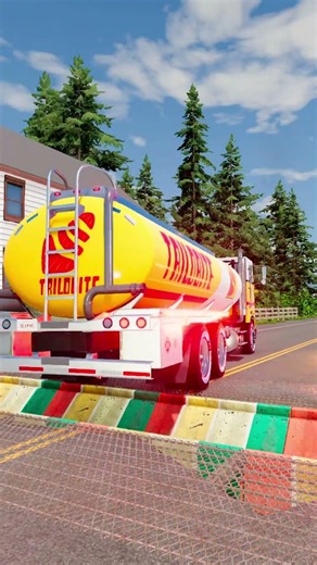 Trucks and Cars vs Speed Bumps #409 | BeamNG.drive