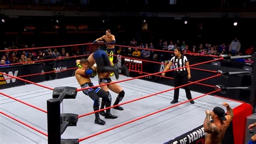 Cole Karter & Griff Garrison of The Frat House earned a victory over the Spanish Announce Project's Serpentico & Angelico! WatchROH.com | Ring of Honor Wrestling