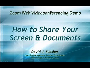 Zoom Demo: How to Share Your Screen and Documents