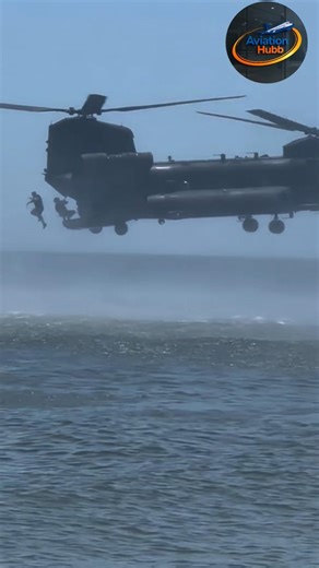Hovering above the waves—Ranger training at its finest.| #satisfying #military