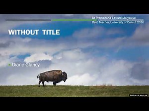 Without Title | Diane Glancy | Appreciating Poetry | Dr Premanand M E | English Skills One