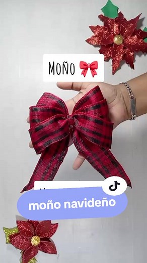 Cómo hacer un bonito moño navideño de forma fácil