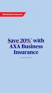 Save 20%* with code QUOTE20. You’ll only pay for what you need with AXA Business Insurance, so protect what matters today | AXA Insurance