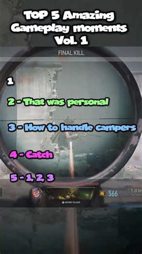 TOP 5: Amazing Gameplay Moments Vol. 1