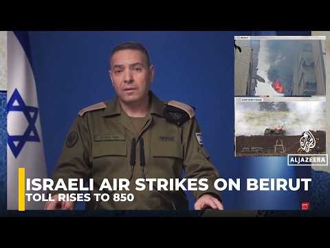 Israel strikes Beirut again as Lebanon death toll hits 850 | Hezbollah–Israel war escalates