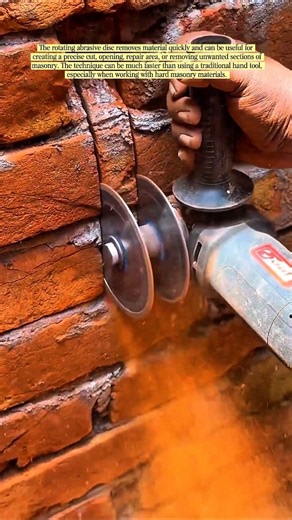 Powerful Brick Cutting Technique! Using an Angle Grinder on a Brick Wall 🧱⚙️.