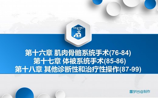 9.手术操作分类ICD-9-CM-3基础篇:第16章、17章、18章