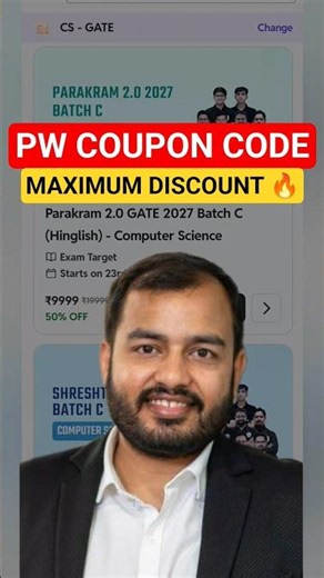 Pw Coupon Code 2026 batch | Coupon Code For Pw Batch | Pw Coupon Code #pwcouponcode #pw