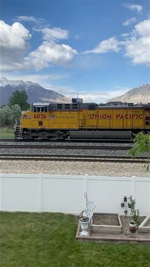 UP 6036 Leads a NB Coal Train In Orem UT
