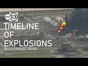 Timeline of refinery plant explosions in SE Texas