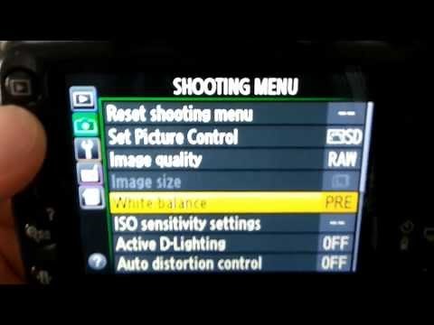 Nikon D3200 - How To Set Manual White Balance & Exposure