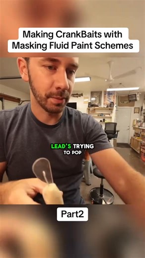 Making CrankBaits with Masking Fluid Paint Schemes. Part2 #fyp #tiktok #fishing #marlingbaits | Marling Baits