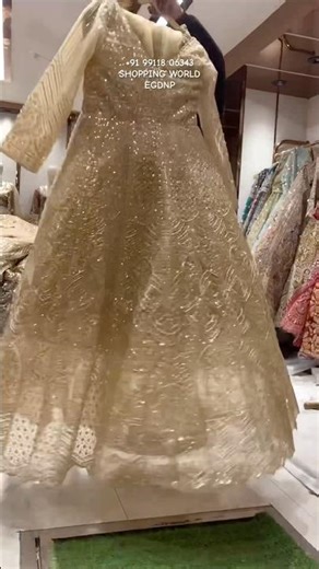 ATTRACTIVE GOLDEN FARSHI GARARA MUSLIM BRIDE SPECIAL DRESS❤️ #Lehenga #Wedding #Shorts #Viral