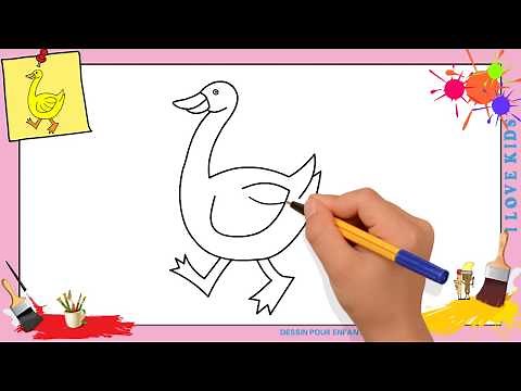 Dessin canard FACILE - Comment dessiner un canard FACILEMENT etape par etape