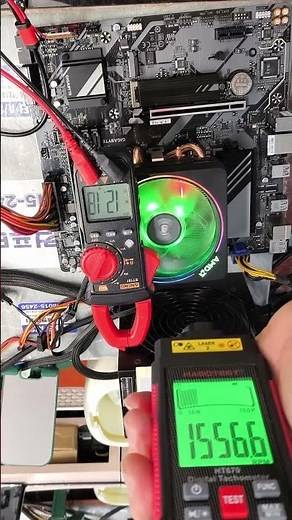 컴퓨터 부팅 과정에서 CPU 팬 속도 변화 CPU fan speed change during computer boot process