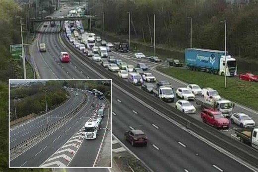 A1 traffic: Horror five-vehicle crash causes hours-long closure of major road with seven police officers rushed to hospital and two arrests made
