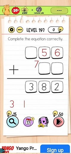 Complete the equation correctly - Brain Test - Level 197