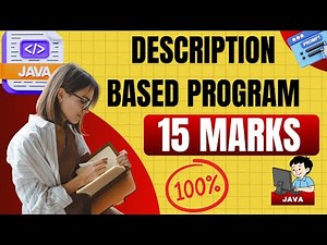 Description based program - Full Explanation | 15 marks, Important | ICSE Class 10 Computer Java