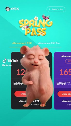SpringPass | 33% reducere la abonamentul ESX de 12 luni Dacă vrei să mergi la sală, cu oferta SpringPass poți achiziționa abonamentul ESX de 12 luni cu reducere de 33%. Cu abonamentul ESX poți merge azi la fitness, mâine la yoga.. Tu alegi! #YourFitnessCompanion #SpringPass #ESX