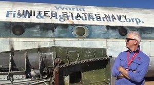 The Connie revealed!!! Qantas Founders Museum's newest plane was craned onto the ground this morning. I think CEO Tony Martin looks relieved don't you!! Note the signage on the side of the plane giving away this particular Constellation's history. | ABC Western Queensland